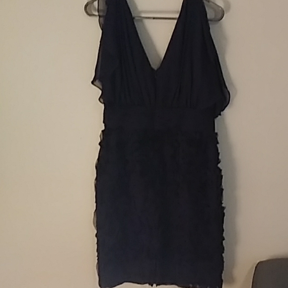 JS Collections Navy Chiffon Dress - Picture 4 of 6